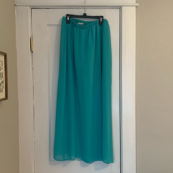 Teal Maxi Skirt - Picture 4 of 8